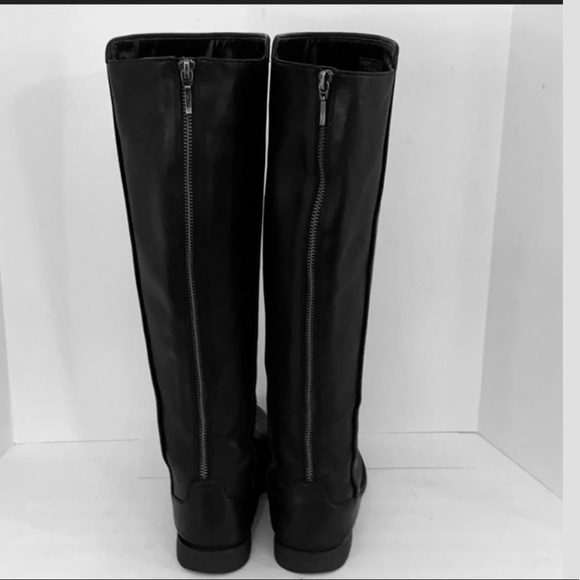 Auth Lacoste Paris tall black leather boots sz 7 - Picture 4 of 9